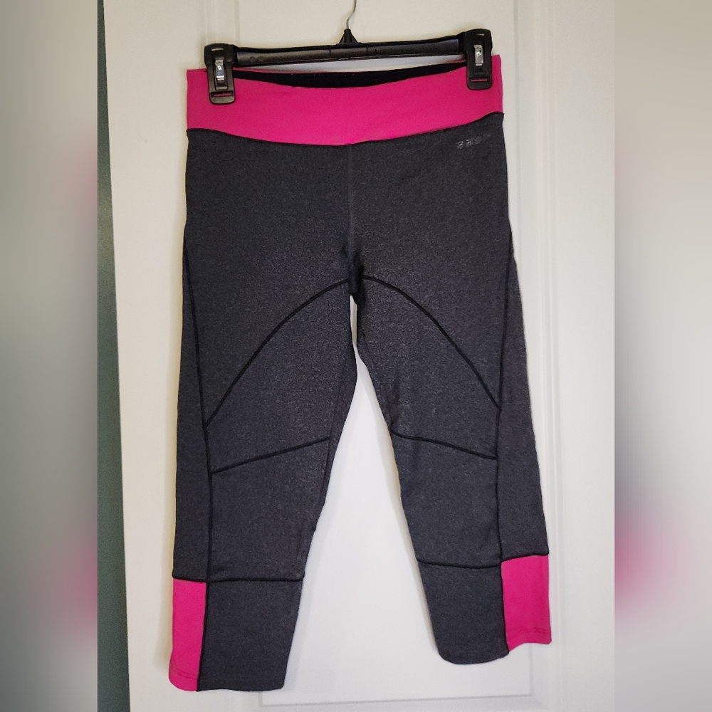 Bebe Sport Black Pink Capri Leggings